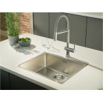 Kitchen tap Deck-mounted material: Brass with shower, color: Chrome surface: Glossy Deck-mounted
