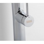 Kitchen tap Deck-mounted material: Brass with shower, color: Chrome surface: Glossy Deck-mounted
