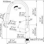 Kitchen tap Deck-mounted material: Brass with shower, color: Chrome surface: Glossy Deck-mounted