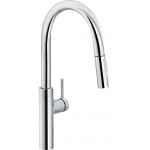 Kitchen tap Deck-mounted material: Brass with shower, color: Chrome surface: Glossy Deck-mounted