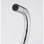 Kitchen tap Deck-mounted material: Brass with shower, color: Chrome surface: Glossy Deck-mounted