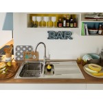Kitchen tap Deck-mounted material: Brass, color: Chrome surface: Glossy Deck-mounted