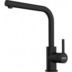 Kitchen tap Deck-mounted material: Brass black matt, color: Black surface: Matt Deck-mounted