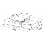 Απορροφητήρας εντοιχιζόμενος οροφής 120cm 250 W crystal white, χρώμα: Λευκό Απορροφητήρες οροφής
