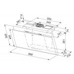 Απορροφητήρας καμινάδα επίτοιχη 90cm 270 W crystal black, χρώμα: Μαύρο Καμινάδες επίτοιχες Απορροφητήρας καμινάδα επίτοιχη 90cm 270 W crystal black, χρώμα: Μαύρο Καμινάδες επίτοιχες