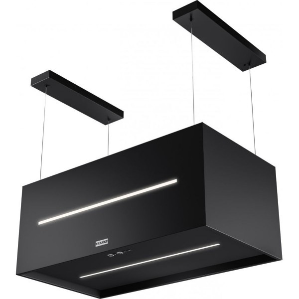 Απορροφητήρας καμινάδα κεντρική 80x43x33 250 W, χρώμα: Μαύρο Καμινάδες κεντρικές