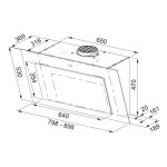 Απορροφητήρας καμινάδα επίτοιχη 90cm 270 W crystal black, χρώμα: Μαύρο Καμινάδες επίτοιχες Απορροφητήρας καμινάδα επίτοιχη 90cm 270 W crystal black, χρώμα: Μαύρο Καμινάδες επίτοιχες