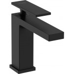 Wash basin tap Deck-mounted material: Brass mixer waterfall (cascatta) With pop-up waste set Μ size 110 CoolStart EcoSmart, color: Black surface: Matt Deck-mounted