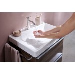Wash basin tap Deck-mounted material: Brass mixer With pop-up waste set Μ size 110 Eco Cool, color: Chrome surface: Glossy Deck-mounted