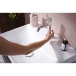Wash basin tap Deck-mounted material: Brass mixer With pop-up waste set Μ size 110 Eco Cool, color: Chrome surface: Glossy Deck-mounted