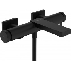 Bathtub tap Wall-mounted exposed material: Brass without hand shower, hose and holder mixer, color: Black surface: Matt Wall-mouned exposed