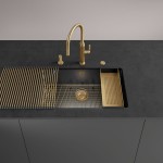 Σχάρα 46,8x44 cm, gold από inox Στραγγιστικές επιφάνειες