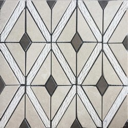 Marble patchwork 25x21,5 Kaiser Brown, Crema Luna, Crema Luna RU, 10mm surface: Matt, hue: Beige Patchwork