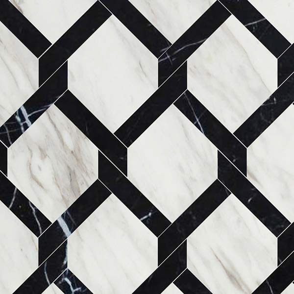 Patchwork μαρμάρου 28,4x21,3 10mm, Volakas,Nero Marquino επιφάνεια: Ματ, απόχρωση: Λευκό/Μαύρο Patchwork Patchwork μαρμάρου 28,4x21,3 10mm, Volakas,Nero Marquino επιφάνεια: Ματ, απόχρωση: Λευκό/Μαύρο Patchwork