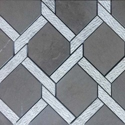 Marble patchwork 28,4x21,3 10mm, London Grey, Smoke RU surface: Matt, hue: Grey Patchwork