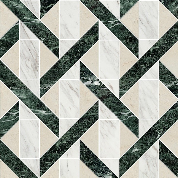 Patchwork μαρμάρου 28,5x28,5 Sand, Green Tinos , Volakas, 10mm επιφάνεια: Ματ, απόχρωση: Mix Patchwork