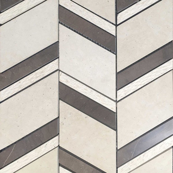 Marble patchwork 30x40 10mm, Kaiser Brown surface: Matt, hue: Mix Patchwork