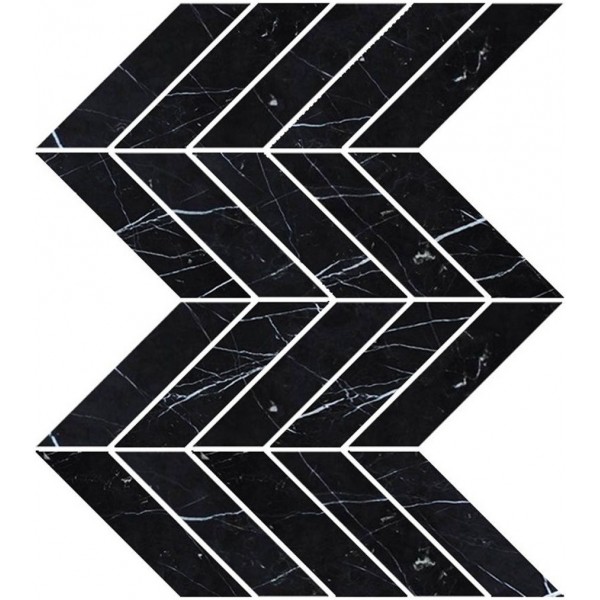 Patchwork μαρμάρου 29,5x19 Nero Marquino, 10mm επιφάνεια: Ματ, απόχρωση: Μαύρο Patchwork