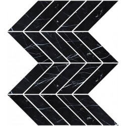 Marble patchwork 29,5x19 Nero Marquino, 10mm surface: Matt, hue: Black Patchwork