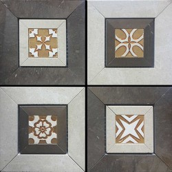 Marble patchwork 29,4x29,4 10mm, Sand, Kaiser Brown surface: Matt, hue: Mix Patchwork