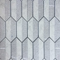 Patchwork μαρμάρου 25,2x23,5 Smoke RU, Smoke, 10mm επιφάνεια: Ματ, απόχρωση: Γκρι Patchwork