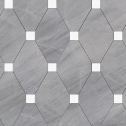 Marble patchwork 25,7x18,7 10mm, White Thassos Lais surface: Matt, hue: Grey Patchwork