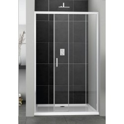Καμπίνα ντουζιέρας ευθύγραμμη 110x200 6mm συρόμενη επιφάνεια: Γυαλιστερή, χρώμα: Χρωμέ Ευθύγραμμες