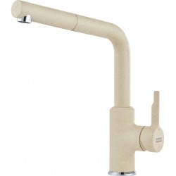 Kitchen tap Deck-mounted material: Brass with shower Coffee, color: Beige surface: Matt Deck-mounted
