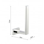 Paper holder vertical material: Brass, color: White surface: Matt Toilet paper holders Paper holder vertical material: Brass, color: White surface: Matt Toilet paper holders