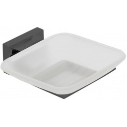 Soap material: Brass Wall-mounted, color: Black surface: Matt Soap holders