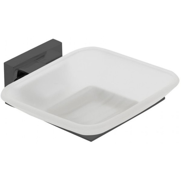 Soap material: Brass Wall-mounted, color: Black surface: Matt Soap holders