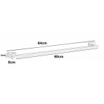 Towel 60cm cm Fixed material: Brass single, color: Black surface: Matt Towel rails