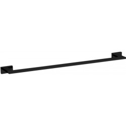 Towel 60cm cm Fixed material: Brass single, color: Black surface: Matt Towel rails