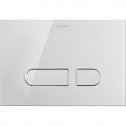 Flush wall plates for concealed cistern dual flush valve material: Crystal Mechanical with string, color: White surface: Glossy Flush plates
