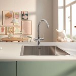 Kitchen tap Deck-mounted material: Brass with water filter, color: Chrome surface: Glossy Deck-mounted Kitchen tap Deck-mounted material: Brass with water filter, color: Chrome surface: Glossy Deck-mounted