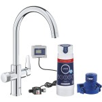 Kitchen tap Deck-mounted material: Brass with water filter, color: Chrome surface: Glossy Deck-mounted Kitchen tap Deck-mounted material: Brass with water filter, color: Chrome surface: Glossy Deck-mounted