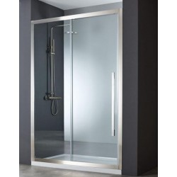Shower enclosure Linear 160x200 6mm sliding brushed inox surface: Brushed, color: Chrome Linear