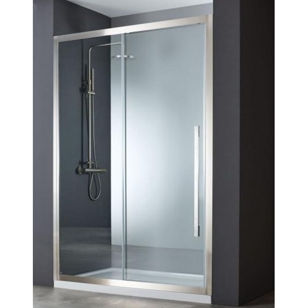 Shower enclosure Linear 160x200 6mm sliding brushed inox surface: Brushed, color: Chrome Linear Shower enclosure Linear 160x200 6mm sliding brushed inox surface: Brushed, color: Chrome Linear