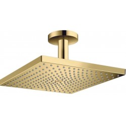 Shower head Ceiling-mounted 30x30 material: Brass, style: 1 spray, color: Gold surface: Brushed Overhead showers
