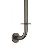 Paper holder vertical material: Brass brushed hard graphite, color: Grey surface: Brushed Toilet paper holders
