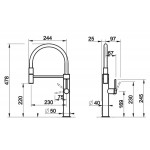 Kitchen tap Deck-mounted material: Inox with shower Black Matt, color: Black surface: Matt Deck-mounted Kitchen tap Deck-mounted material: Inox with shower Black Matt, color: Black surface: Matt Deck-mounted