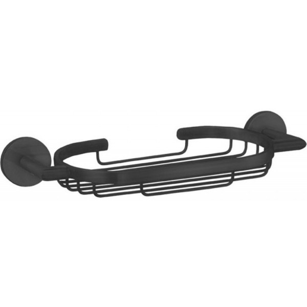 Sponge box material: Brass Double-mounted flat Single 34x11x5cm, color: Black surface: Matt Shower baskets