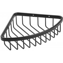 Sponge box material: Brass Corner mounted Single 19x19x5cm, color: Black surface: Matt Shower baskets