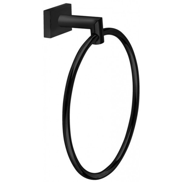 Towel ring closed material: Brass, color: Black surface: Matt Towel ring closed material: Brass, color: Black surface: Matt Towel rings