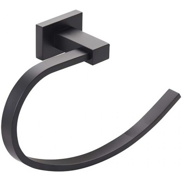 Towel ring open material: Brass, color: Black 23x6x12cm surface: Matt Towel rings