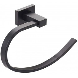 Towel ring open material: Brass, color: Black 23x6x12cm surface: Matt Towel rings