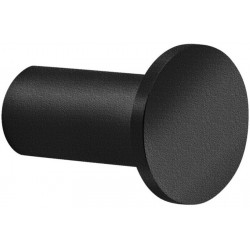 Hook Flat wall mounted material: Brass single, color: Black surface: Matt
