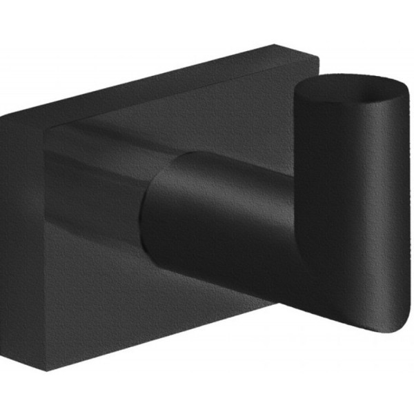 Hook Flat wall mounted material: Brass single, color: Black surface: Matt Hook Flat wall mounted material: Brass single, color: Black surface: Matt Hooks