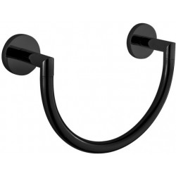 Towel ring open material: Brass, color: Black 25x7x16cm surface: Matt Towel rings