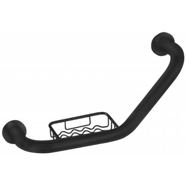 Handle wall 42x12x10 material: Brass, color: Black surface: Matt Bathtub grab-bars